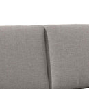 Polstret sengegavl Gråbrun 120 cm Massiv fyrretræ