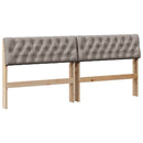 Polstret sengegavl Gråbrun 180 cm Massiv fyrretræ