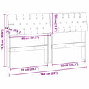 Polstret sengegavl Gråbrun 160 cm Massiv fyrretræ