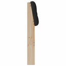 Polstret sengegavl Sort 150 cm Massiv fyrretræ