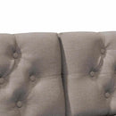 Polstret sengegavl Gråbrun 140 cm Massiv fyrretræ