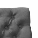 Polstret sengegavl Mørkegrå 90 cm Massiv fyrretræ