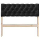 Polstret sengegavl Sort 90 cm Massiv fyrretræ