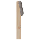 Polstret sengegavl Gråbrun 80 cm Massiv fyrretræ