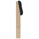 Polstret sengegavl Sort 75 cm Massiv fyrretræ