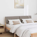 Polstret sengegavl Gråbrun 150 cm Massiv fyrretræ