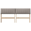 Polstret sengegavl Gråbrun 150 cm Massiv fyrretræ