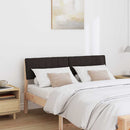 Polstret sengegavl Sort 140 cm Massiv fyrretræ