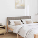 Polstret sengegavl Gråbrun 140 cm Massiv fyrretræ
