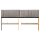 Polstret sengegavl Gråbrun 140 cm Massiv fyrretræ