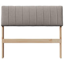 Polstret sengegavl Gråbrun 80 cm Massiv fyrretræ