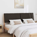 Polstret sengegavl Sort 180 cm Massiv fyrretræ