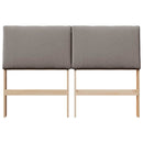 Polstret sengegavl Gråbrun 160 cm Massiv fyrretræ