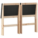 Polstret sengegavl Sort 135 cm Massiv fyrretræ