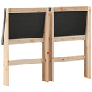 Polstret sengegavl Gråbrun 135 cm Massiv fyrretræ
