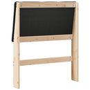 Polstret sengegavl Sort 75 cm Massiv fyrretræ