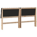 Polstret sengegavl Sort 180 cm Massiv fyrretræ