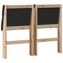 Polstret sengegavl Sort 120 cm Massiv fyrretræ