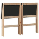 Polstret sengegavl Gråbrun 120 cm Massiv fyrretræ