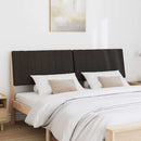 Polstret sengegavl Sort 180 cm Massiv fyrretræ