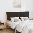 Polstret sengegavl Sort 150 cm Massiv fyrretræ