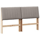 Polstret sengegavl Gråbrun 150 cm Massiv fyrretræ