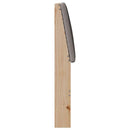 Polstret sengegavl Gråbrun 140 cm Massiv fyrretræ