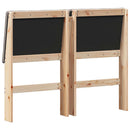 Polstret sengegavl Gråbrun 120 cm Massiv fyrretræ