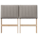 Polstret sengegavl Gråbrun 120 cm Massiv fyrretræ