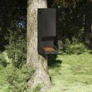 Gede-feeder Sort 28 x 30 x 80 cm Koldvalset Stål