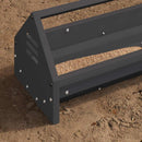 Kyllingefodertrug Sort 108 x 20,5 x 20 cm Koldvalset Stål