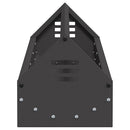 Kyllingefodertrug Sort 108 x 20,5 x 20 cm Koldvalset Stål