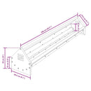 Kyllingefodertrug Sort 108 x 20,5 x 20 cm Koldvalset Stål