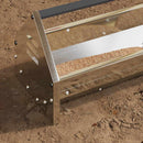 Kyllingefodertrug Sølv 108 x 20,5 x 20 cm Galvaniseret stål