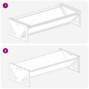Fodertrug til husdyr Sort 108 x 50 x 28 cm Koldvalset Stål