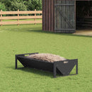 Fodertrug til husdyr Sort 108 x 50 x 28 cm Koldvalset Stål