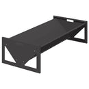 Fodertrug til husdyr Sort 108 x 50 x 28 cm Koldvalset Stål