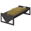 Fodertrug til husdyr Sort 108 x 50 x 28 cm Koldvalset Stål
