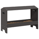 Kyllingefodertrug Sort 81 x 32 x 53,5 cm Koldvalset Stål