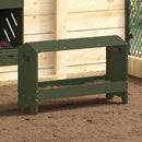Kyllingefodertrug Oliven grøn 81 x 32 x 53,5 cm Koldvalset Stål