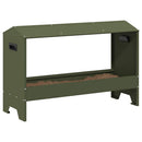 Kyllingefodertrug Oliven grøn 81 x 32 x 53,5 cm Koldvalset Stål