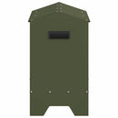 Kyllingefodertrug Oliven grøn 81 x 32 x 53,5 cm Koldvalset Stål