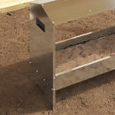 Kyllingefodertrug Sølv 81 x 32 x 53,5 cm Galvaniseret stål