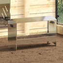 Kyllingefodertrug Sølv 81 x 32 x 53,5 cm Galvaniseret stål