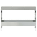 Kyllingefodertrug Sølv 81 x 32 x 53,5 cm Galvaniseret stål