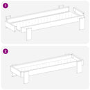 Kyllingefodertrug Sort 80 x 28 x 13.5 cm Koldvalset Stål
