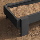 Kyllingefodertrug Sort 80 x 28 x 13.5 cm Koldvalset Stål