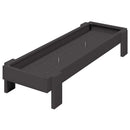 Kyllingefodertrug Sort 80 x 28 x 13.5 cm Koldvalset Stål