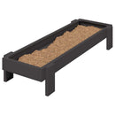 Kyllingefodertrug Sort 80 x 28 x 13.5 cm Koldvalset Stål