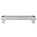 Kyllingefodertrug Sølv 80 x 28 x 13.5 cm Galvaniseret stål